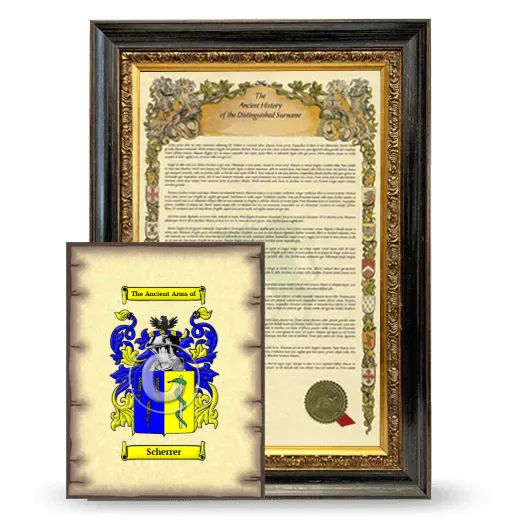 Scherrer Framed History and Coat of Arms Print - Heirloom
