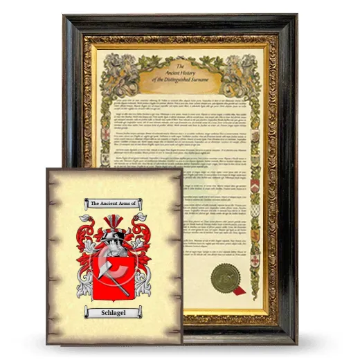 Schlagel Framed History and Coat of Arms Print - Heirloom