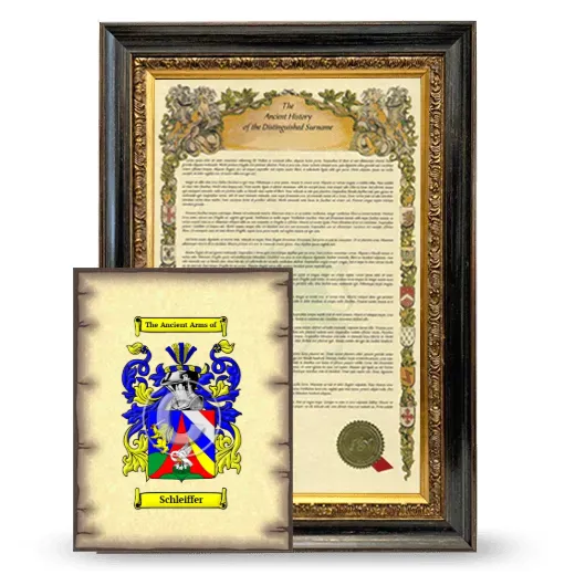 Schleiffer Framed History and Coat of Arms Print - Heirloom