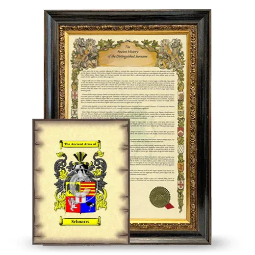 Schnarrs Framed History and Coat of Arms Print - Heirloom