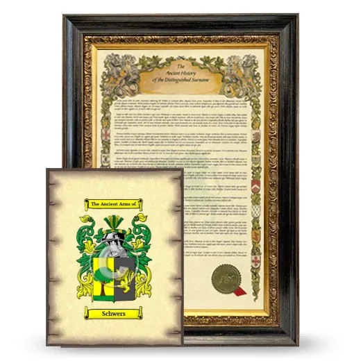 Schwers Framed History and Coat of Arms Print - Heirloom