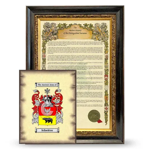 Schwitter Framed History and Coat of Arms Print - Heirloom