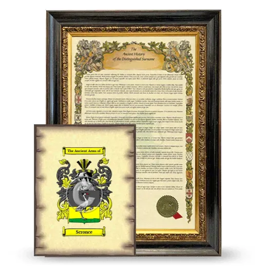 Scronce Framed History and Coat of Arms Print - Heirloom