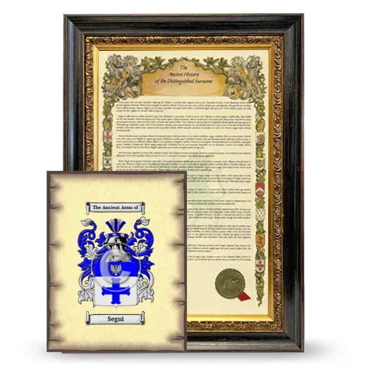 Segni Framed History and Coat of Arms Print - Heirloom