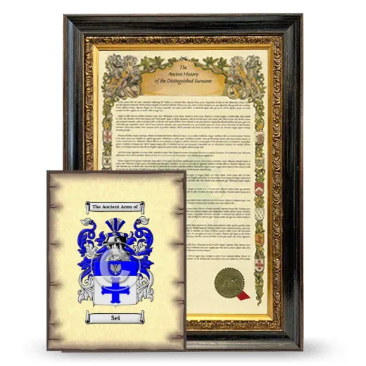 Sei Framed History and Coat of Arms Print - Heirloom