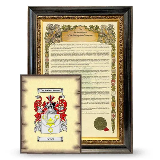 Seller Framed History and Coat of Arms Print - Heirloom