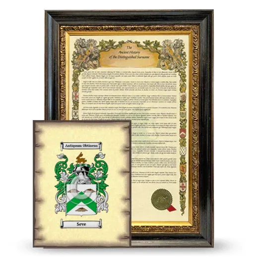 Seve Framed History and Coat of Arms Print - Heirloom