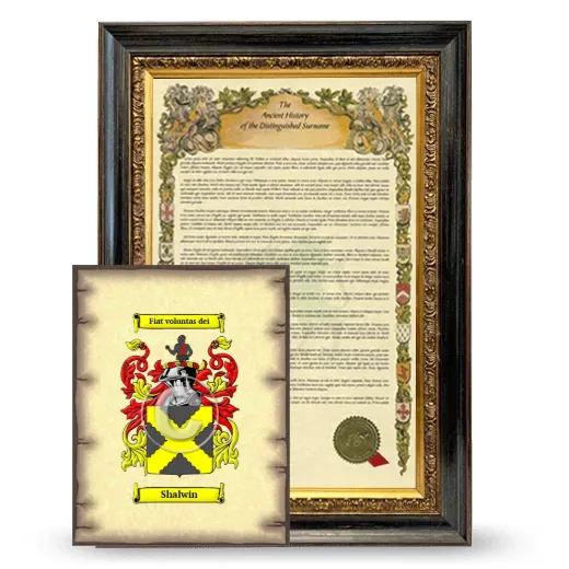 Shalwin Framed History and Coat of Arms Print - Heirloom