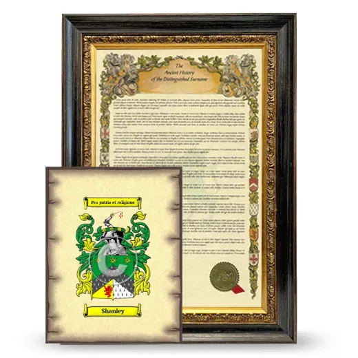 Shanley Framed History and Coat of Arms Print - Heirloom