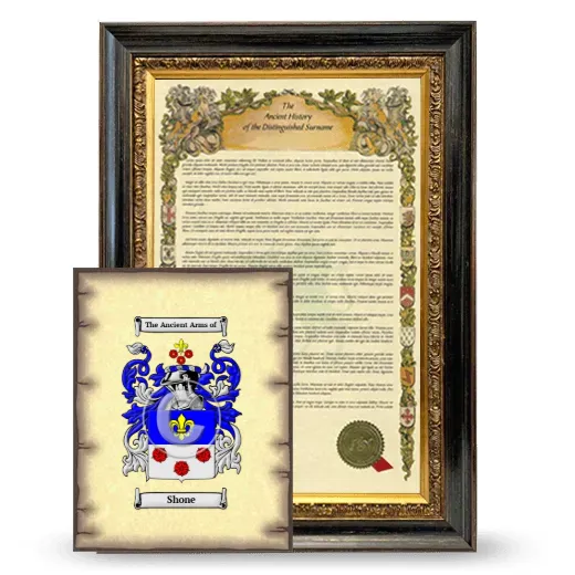 Shone Framed History and Coat of Arms Print - Heirloom