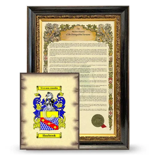 Shurbrook Framed History and Coat of Arms Print - Heirloom