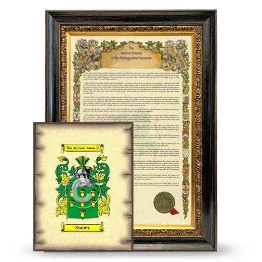 Sinnex Framed History and Coat of Arms Print - Heirloom