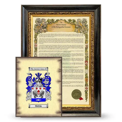 Sleivin Framed History and Coat of Arms Print - Heirloom