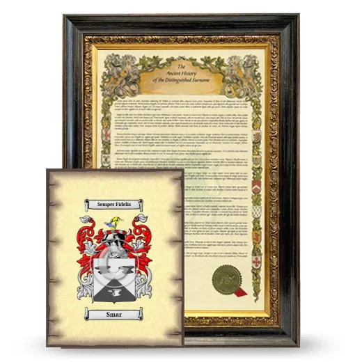 Smar Framed History and Coat of Arms Print - Heirloom