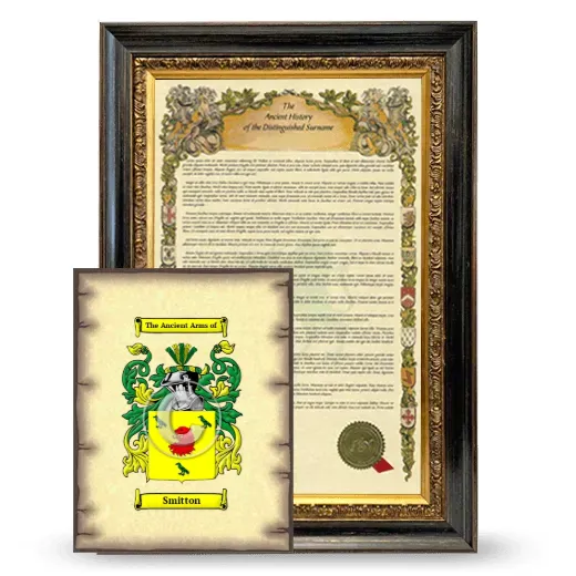Smitton Framed History and Coat of Arms Print - Heirloom