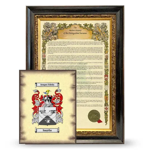 Smyths Framed History and Coat of Arms Print - Heirloom