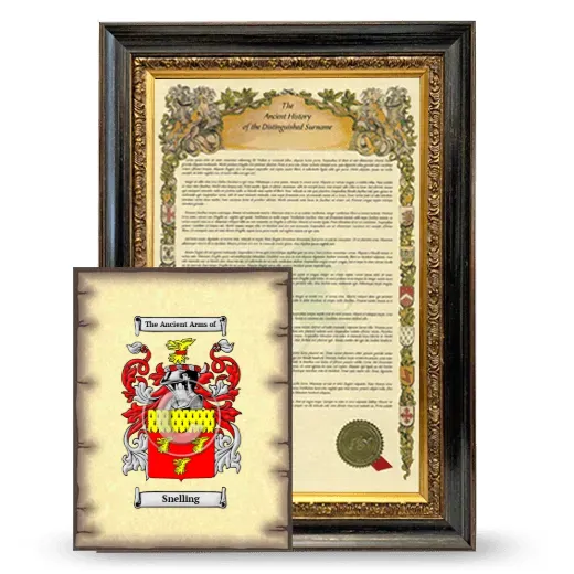 Snelling Framed History and Coat of Arms Print - Heirloom