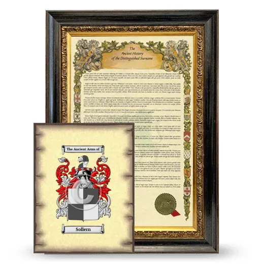 Sollern Framed History and Coat of Arms Print - Heirloom