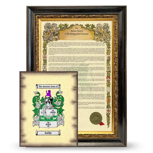 Sotby Framed History and Coat of Arms Print - Heirloom