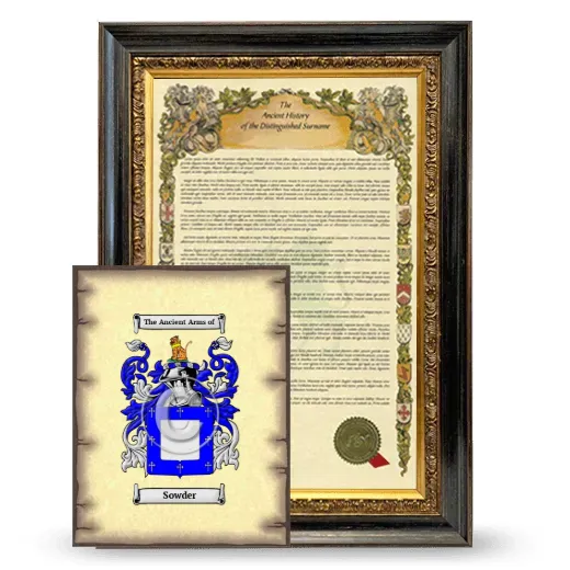 Sowder Framed History and Coat of Arms Print - Heirloom