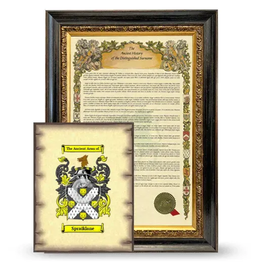 Spraiklane Framed History and Coat of Arms Print - Heirloom