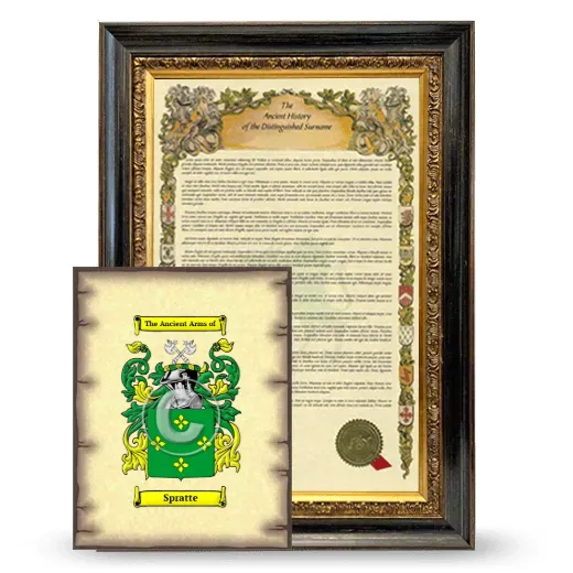 Spratte Framed History and Coat of Arms Print - Heirloom