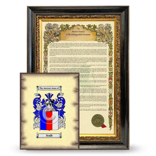 Staib Framed History and Coat of Arms Print - Heirloom