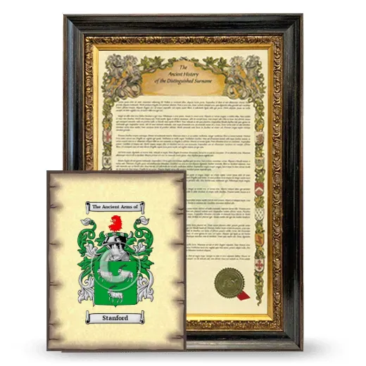 Stanford Framed History and Coat of Arms Print - Heirloom