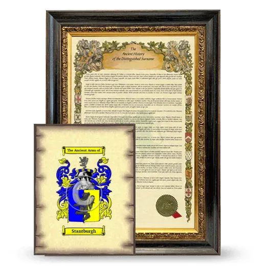 Stantburgh Framed History and Coat of Arms Print - Heirloom