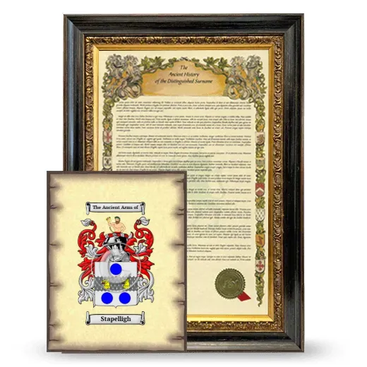 Stapelligh Framed History and Coat of Arms Print - Heirloom