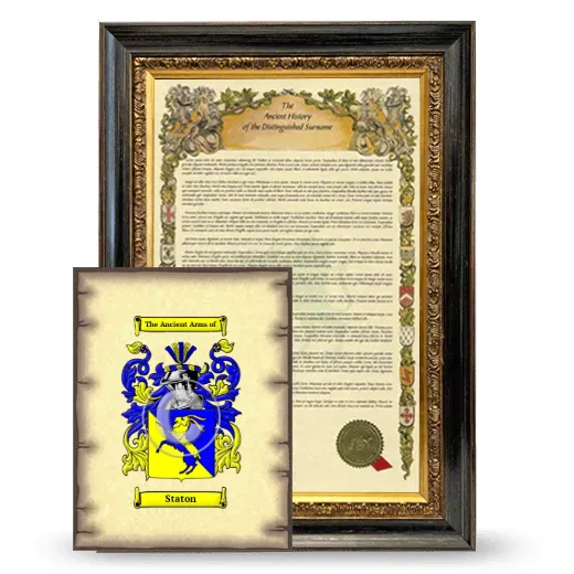 Staton Framed History and Coat of Arms Print - Heirloom