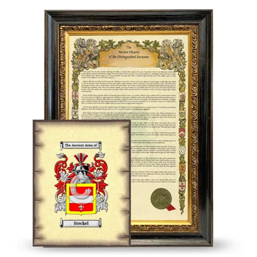 Steckel Framed History and Coat of Arms Print - Heirloom