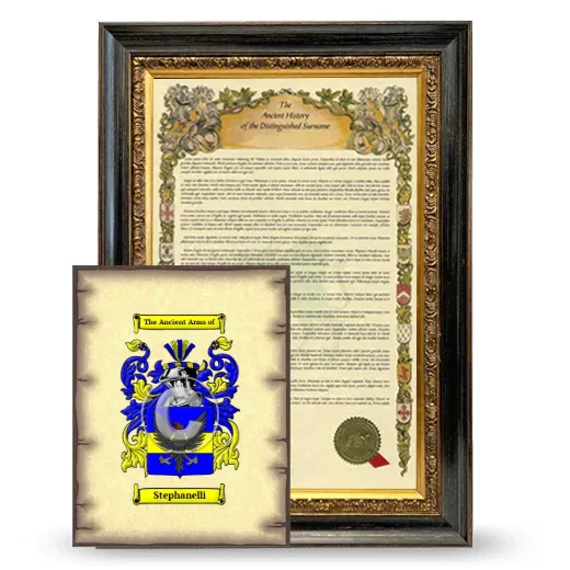 Stephanelli Framed History and Coat of Arms Print - Heirloom