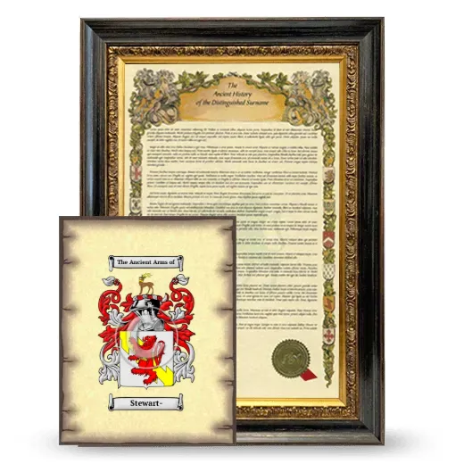 Stewart- Framed History and Coat of Arms Print - Heirloom