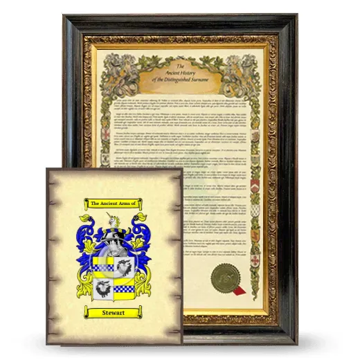 Stewart Framed History and Coat of Arms Print - Heirloom