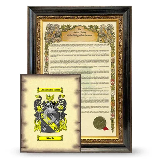 Stobb Framed History and Coat of Arms Print - Heirloom