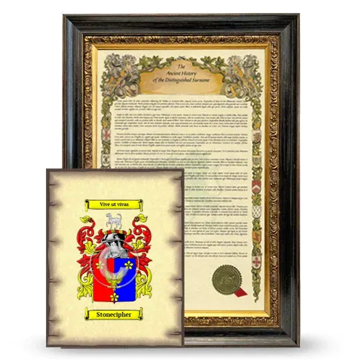 Stonecipher Framed History and Coat of Arms Print - Heirloom