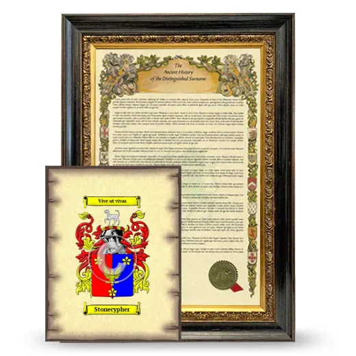 Stonecypher Framed History and Coat of Arms Print - Heirloom