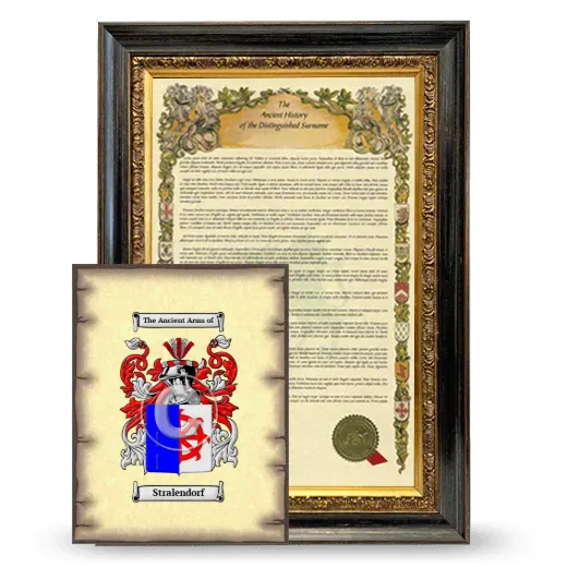 Stralendorf Framed History and Coat of Arms Print - Heirloom