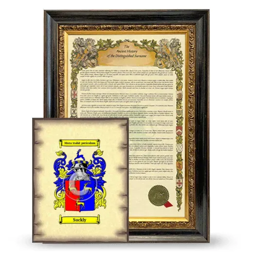 Suckly Framed History and Coat of Arms Print - Heirloom