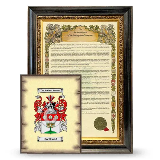 Sweatland Framed History and Coat of Arms Print - Heirloom