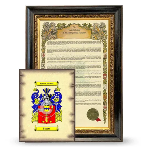 Syrett Framed History and Coat of Arms Print - Heirloom