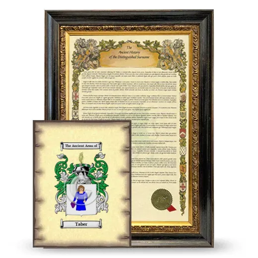 Taber Framed History and Coat of Arms Print - Heirloom