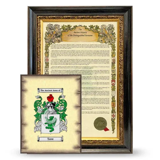 Tave Framed History and Coat of Arms Print - Heirloom