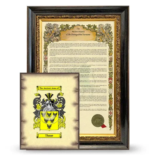 Thane Framed History and Coat of Arms Print - Heirloom