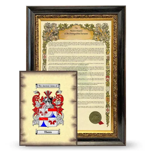 Thorn Framed History and Coat of Arms Print - Heirloom