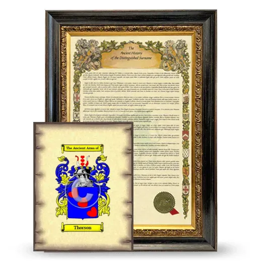 Thorson Framed History and Coat of Arms Print - Heirloom