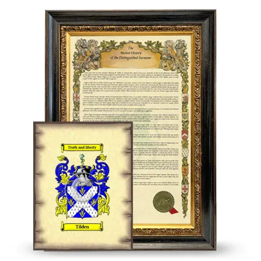 Tilden Framed History and Coat of Arms Print - Heirloom