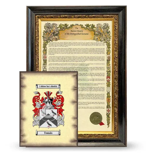 Tomás Framed History and Coat of Arms Print - Heirloom