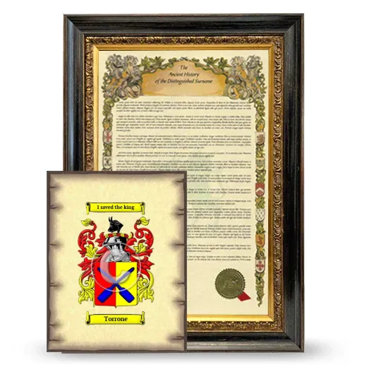 Torrone Framed History and Coat of Arms Print - Heirloom